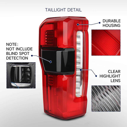 Tail Light Assembly Compatible with 2023 2024 2025 Ford F250 F350, F250 LED Rear