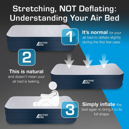 Active Era Luxury Air Mattress with Built-in Electric Pump & Raised Pillow