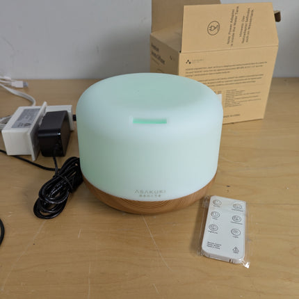 ASAKUKI 500ml Essential Oil Diffuser, 5 in 1 Premium Ultrasonic Aromatherapy Fra