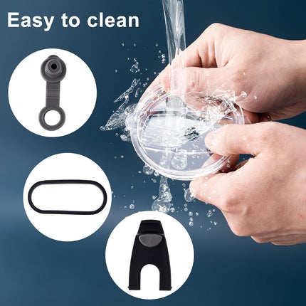 HINZIC 5 Pack Replacement Lids for 20 oz Tumbler, Black | Travel Spill Proof Res