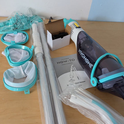 VIVOHOME Cordless Pool Vacuum with Telescopic & Extension Poles 9.12ft, 18.5 GPM