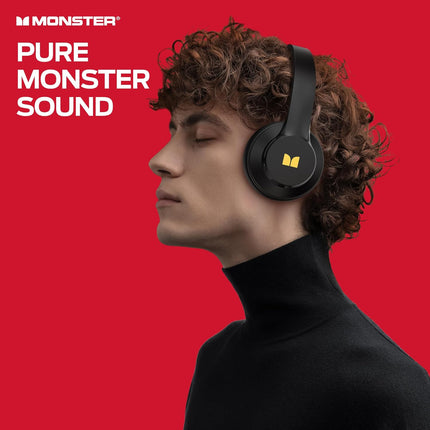 Monster Mission 100 Bluetooth Headphones, Over Ear Headphones with Immersive Bas