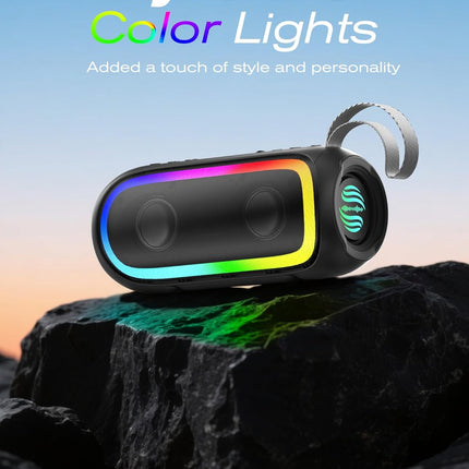 Portable Bluetooth Speaker, IPX6 Waterproof 20W HiFi Stereo Sound with Deep Bass