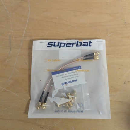 SUPERBAT SMA Male to Female 6inches RF Coax Cable & 5pcs Adapter Kit - SMA/SMA/R