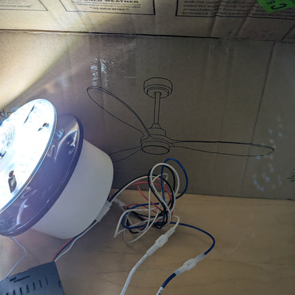 GESUM Ceiling Fan with Light, 52" Wood Ceiling Fan with Light Remote Control,6 S