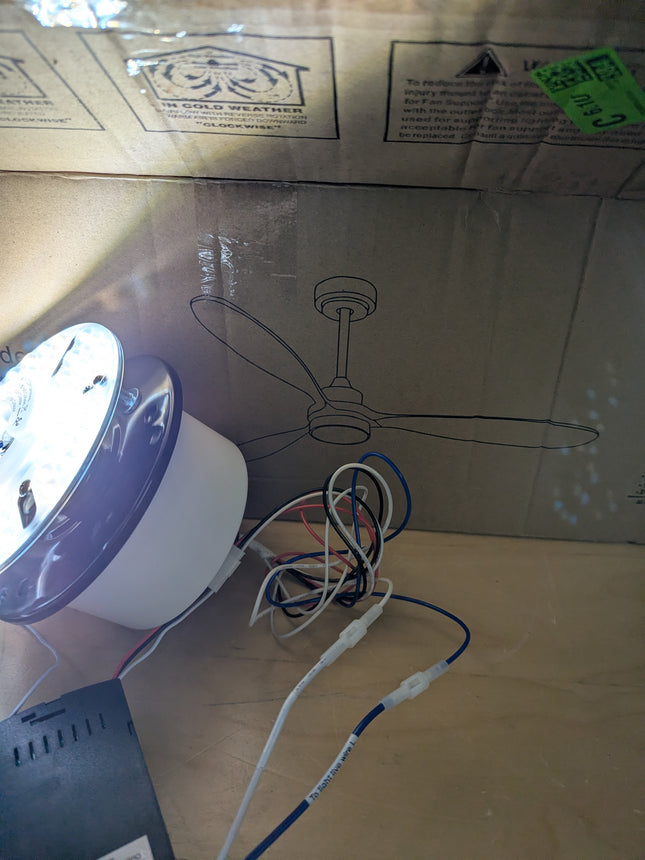 GESUM Ceiling Fan with Light, 52" Wood Ceiling Fan with Light Remote Control,6 S