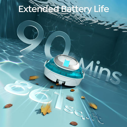 TALOSBO S2 Robotic Pool Cleaner – Dual-Layer Filtration, 90-Min Runtime, Powerfu