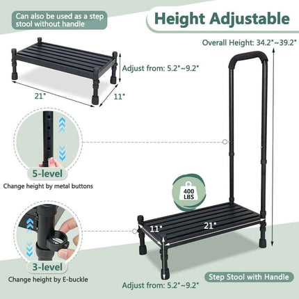 Medical Step Stool with Handle for Elderly SUV Car Step Stool Standing Assist Ai