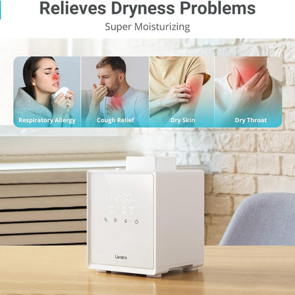 3L Stainless Steel Warm Mist Humidifier with Easy Clean and Warm Steam Function,