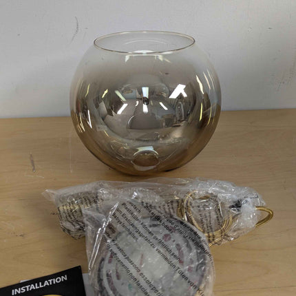 KCO Lighting Modern Gold Glass Pendant Lights Hanging Light Fixture Globe Shade