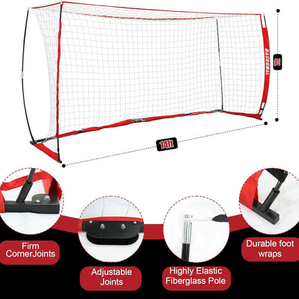 8x6FT BaseGoal Soccer Goal,Soccer Net,Soccer Goals for Backyard,with Bow Frame,C