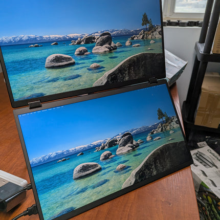 InnoView 18.5" Dual Portable Monitor 2K 200Hz 100% sRGB - Foldable & Stackable D