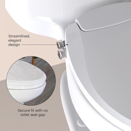 Brondell Bidet Toilet Seat, Non-Electric Swash Ecoseat, Fits Elongated Toilets,