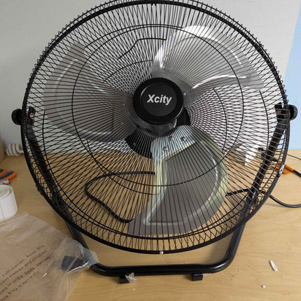 Xcity 18-Inch Metal Floor Fan, High Velocity 4000 CFM Industrial Fan, 3-Speed &