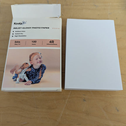 Koala Glossy Inkjet Photo Paper Thick 4X6 Inches 100 Sheets 54lb | Picture Paper