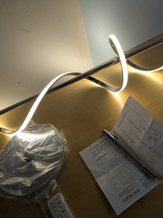 Modern Floor Lamp with Remote Control, Dimmable LED Floor Lamp for Living Room,