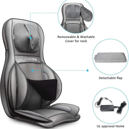 Comfier Full Body Massage Chair Pad -Shiatsu Neck and Back Massager with Heat, K