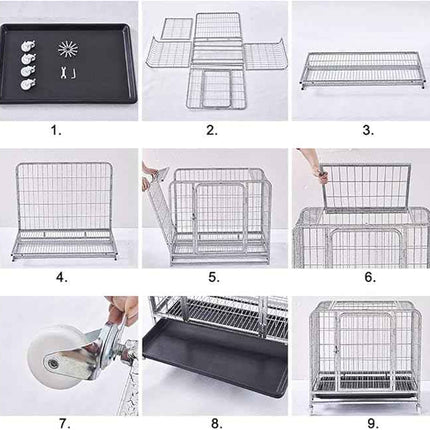Metal Dog Cage Heavy Duty Dog Crate 15 Kg Body Weight Under Pet, Pomeranian, Chi