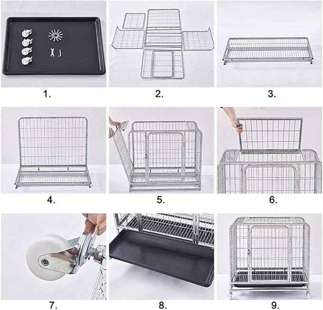 Metal Dog Cage Heavy Duty Dog Crate 15 Kg Body Weight Under Pet, Pomeranian, Chi