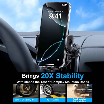 ELOHEI Phone Holder for Ford Edge with Custom Base, Custom Fit Car Phone Mount f