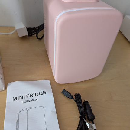 Simple Deluxe Mini Fridge, 4L/6 Can Portable Cooler & Warmer Freon-Free Small Re