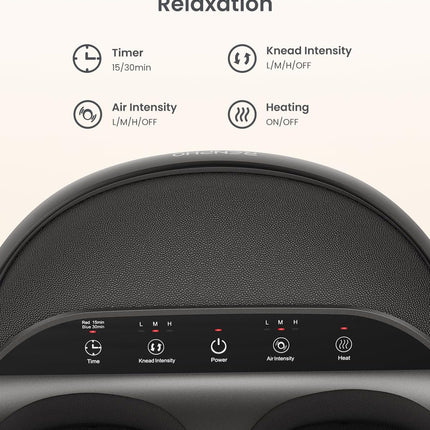 RENPHO Shiatsu Foot Massager with Heat, 3 Levels of Kneading & Compression, Washable Cover, Fits Size 13