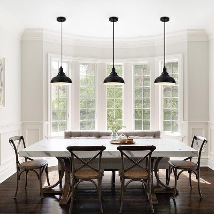 ALAISLYC 3 Pack Farmhouse Pendant Light Black Pendant Lighting for Kitchen Islan