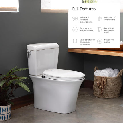 Brondell Bidet Toilet Seat, Non-Electric Swash Ecoseat, Fits Elongated Toilets,