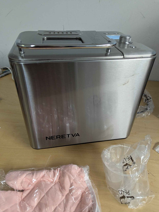 Neretva 20-IN-1 Bread Maker, Dual Heater 2LB Bread Machine Stainless Steel Bread