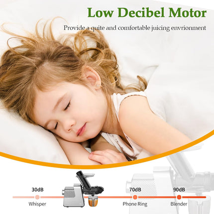 Anybear Masticating Juicer Machines, 3.5" Large Feed Chute Cold Press Juicer Fit