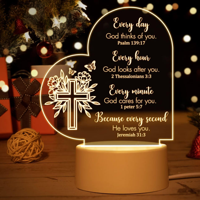 Christian Gifts for Women, Acrylic Night Light, Inspirational Gifts for Women, R