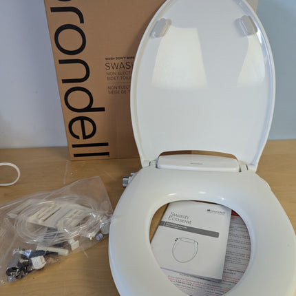 Brondell Bidet Toilet Seat, Non-Electric Swash Ecoseat, Fits Elongated Toilets,