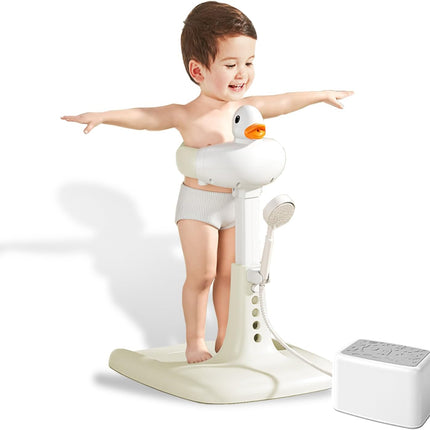 Adjustable Height Baby Shower Stand with Anti-Slip Base,Bath Shower Standing Sup
