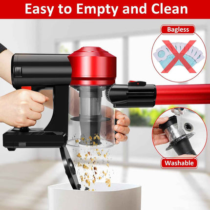 iwoly C150 Cordless Vacuum Cleaner with 18000Pa Powerful Suction, 2200mAh Batter
