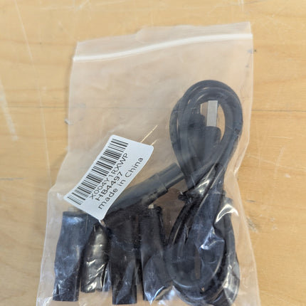 Universal Cable for hair trimmers with DC connector, USB adapter, charging heads