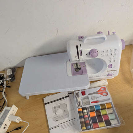 Sewing Machine for Beginners with Extension Table and Sewing Kit, Portable Mini