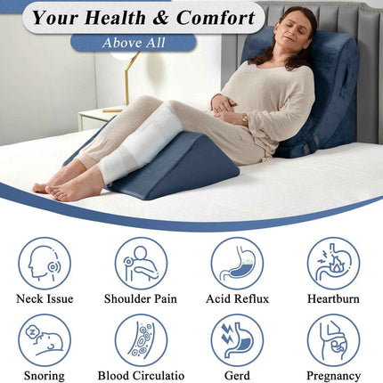 Axelrod Orthopedic Bed Wedge Pillow Set, Post Surgery Foam for Back, Neck and Le