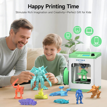 Entina Tina2S 3D Printers with WiFi Cloud Printing, Huge Models Library, Fully A