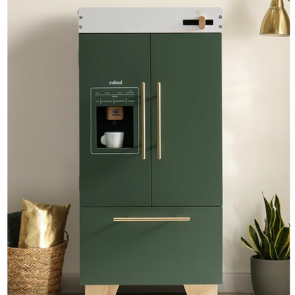 ROBUD Kids play kitchen - Vintage green refrigerator for kids Kitchen Playset