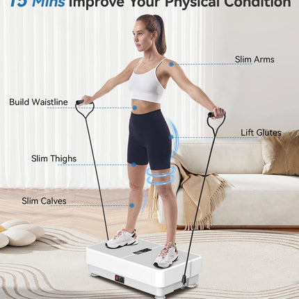POWET Vibration Plate Exercise Machine for Weight Loss, Woukout & Lymphatic Drai
