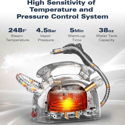Steam Cleaner, Multipurpose PowerfulSteamer with 21 Accessories, PortableHandhel