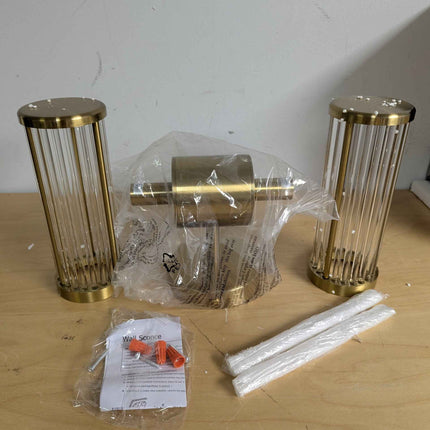 ECOBRT Glass Wall Light Fixture Indoor Antique Brass Bathroom Vanity Lights Besi