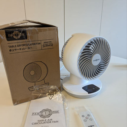 Air Circulator Fan with Remote, Small Oscillating Table Fan with 8-Hour Timer, 9