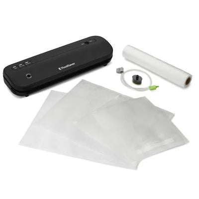 FoodSaver VS1210 Space Saving Vacuum Sealer with 1 Roll and 4 Bags