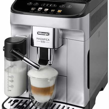 De'Longhi Magnifica Evo Automatic Espresso & Cappuccino Machine with LatteCrema, 13 Grind Settings, Silver
