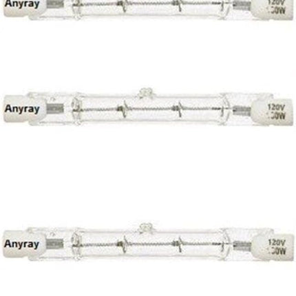 Anyray A1826Y (5)-Pack 100W Light Bulb 110V 120v 130V T3 J Type R7S 100 Watt Dou