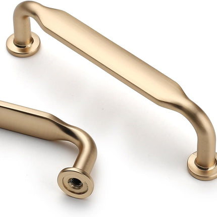 Asidrama 10 Pack 3 Inch(76mm) Brushed Brass Kitchen Cabinet Handles, Cabinet Pul