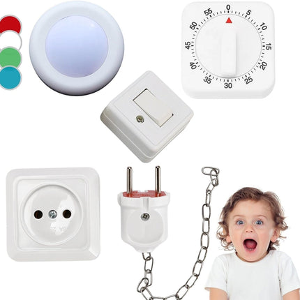 4 Pieses Busy Board DIY Accessory for Toddlers - Sensory Board Light Parts - Soc