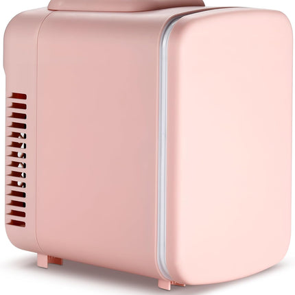 Simple Deluxe Mini Fridge, 4L/6 Can Portable Cooler & Warmer Freon-Free Small Re