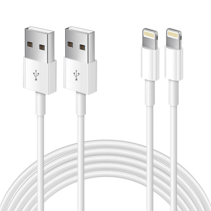 2Pack Apple MFi Certified iPhone Charger 1m, iPhone Lightning to USB Cable 1 Met